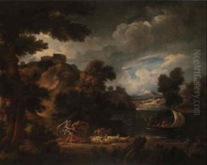 A Stormy Landscape With Herders And Their Flock by Pieter Mulier the Younger