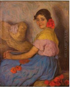 Muchacha Con Amapolas