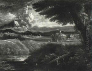 Italianate Landscape With Cattle And Drovers On A Track