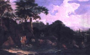 Landschaft Mit Hirten by Pieter Mulier the Younger