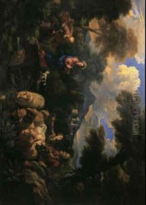 The Flight Into Egypt by Pieter Mulier the Younger
