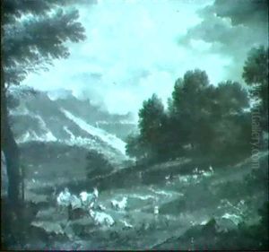 Sudliche Landschaft Bei Stark Bewolktem Himmel Sudliche Landschaft Bei Stark Bewolktem Himmel