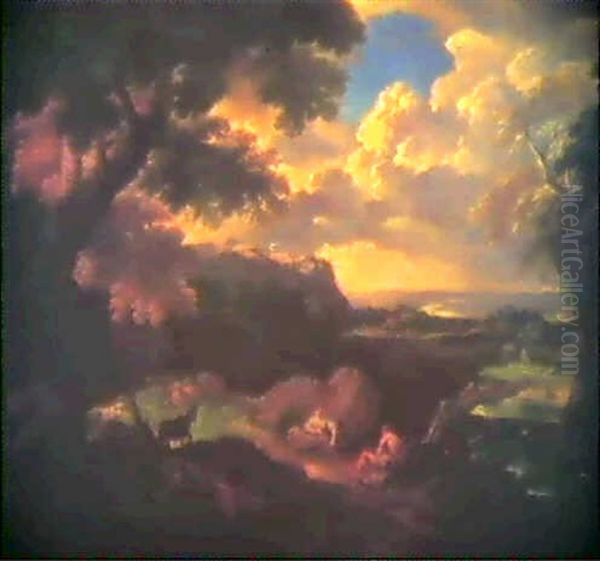 Pastorale Landschaft Seesturm - view 1