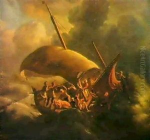 Der Sturm Auf Dem See Genezareth. by Pieter Mulier the Younger
