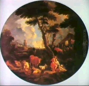 Paysans Dans Un Paysage by Pieter Mulier the Younger