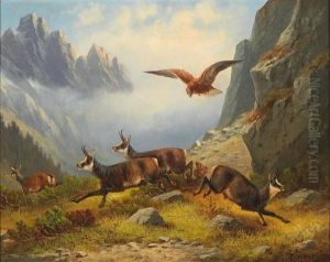 Eagle Hunting Chamois by Moritz Mueller the Elder