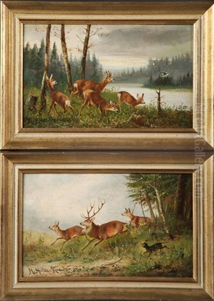 Rotwilddarstellung (+ Another; Pair) - view 1