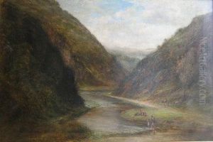 Entrance To Dovedale, Derbyshire by James Lees Bilbie