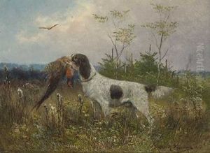Jagdhund Mit Fasan by Moritz Mueller the Younger