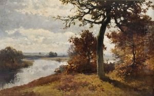 Herbstlandschaft by Georg Bernhard Mueller vom Siel