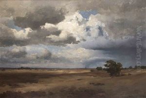 Gewitterwolken Uber Der Dotlinger Heide by Georg Bernhard Mueller vom Siel