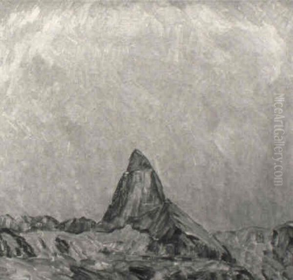 Ansicht Des Matterhornes Vor Dunstigem Himmel - view 1
