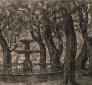 Giardino Con Fontana by Alfredo Mueller