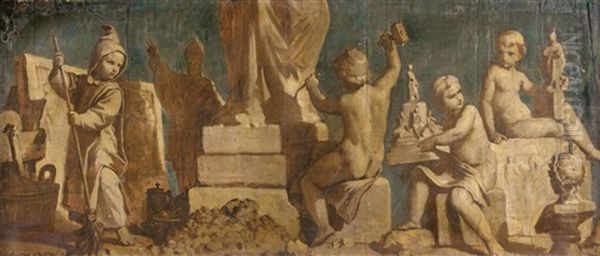 Pendant: Allegorien Der Bildenden Kunste - view 1