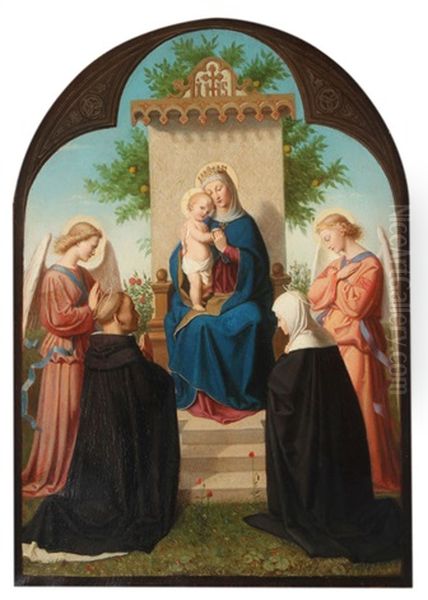 The Virgin Enthroned With Adoring Angels And Saints - view 1