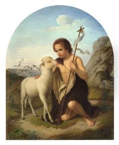 Johannes Der Taufer Als Kind (ecce Agnus Dei) by Andreas Johann Jakob Mueller
