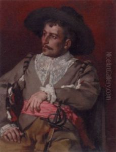 The Pensive Cavalier by Anton Mueller