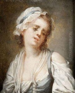 Jeune Fille Au Bonnet by Marc-Antoine Bilcoq