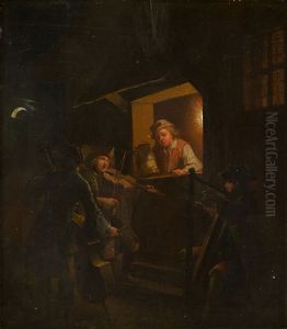 Strassenmusikanten by Carl Friedrich Moritz Mueller