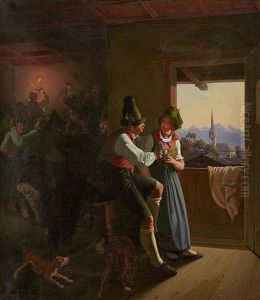 Parish Fair In Upper Bavaria by Carl Friedrich Moritz Mueller