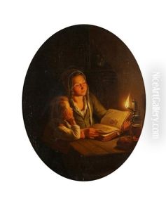Abendliche Lekture by Carl Friedrich Moritz Mueller