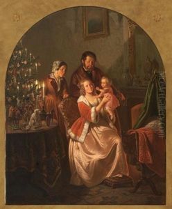 Christmas In The Manor House by Carl Friedrich Moritz Mueller