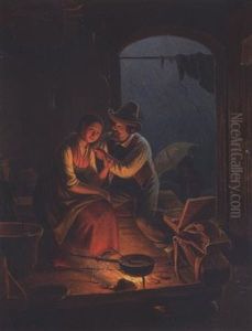 Ein Maler Bei Der Jungen Sennerin Ein Maler Bei Der Jungen Sennerin