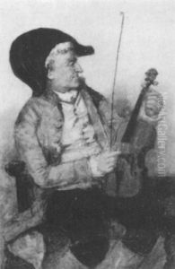 Violin Player by Carl Friedrich Moritz Mueller