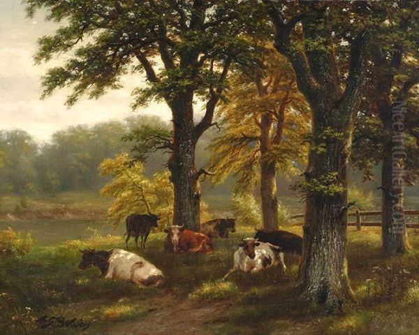 Cows In The Shade Of Trees - view 1