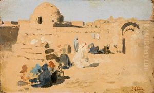 Elementary School In Upper Egypt (nature Study) by Carl Leopold Mueller