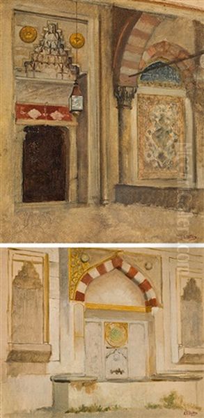 Mixed Lot (2 Studies): Interior Of A Mosque; Islamic Fountain - view 1