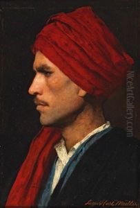 Head Of An Oriental by Carl Leopold Mueller
