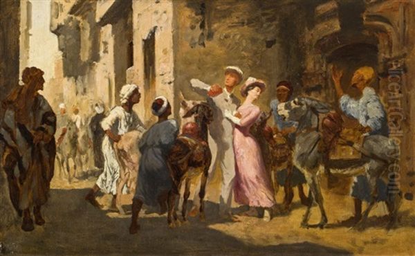 Bedrangte Touristen In Einer Orientalischen Stadt - view 1