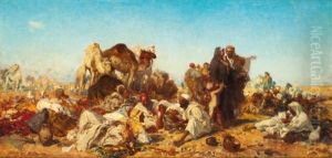 Campement Bedouin by Carl Leopold Mueller
