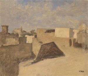 Agyptische Stadt by Carl Leopold Mueller