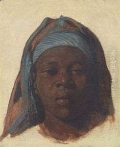 Jeune Egyptienne Au Voile Bleu