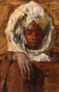 Portrait Eines Beduinen by Carl Leopold Mueller