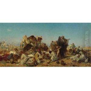 The Bedouin Encampment by Carl Leopold Mueller