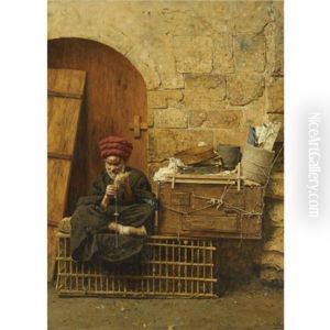 The Cotton Spinner by Carl Leopold Mueller
