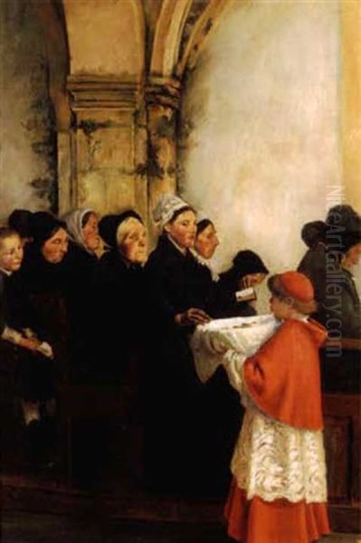 Kircheninterieur Mit Figurenstaffage - view 1