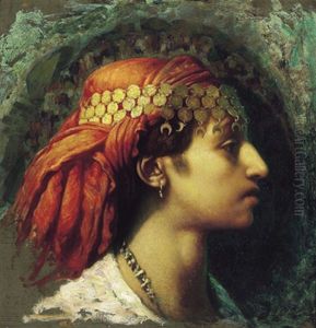 Bildnis Einer Orientalin Im Profil by Carl Leopold Mueller