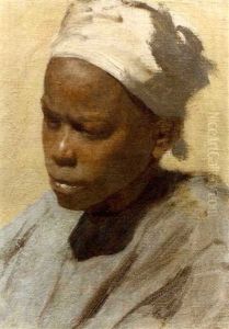 A North African Wearing A Headscarf (study)