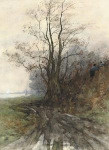 Near The River In Autumn by Maria Philippina Bilders-Van Bosse