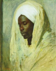 Portrat Eines Afrikaners by Carl Leopold Mueller