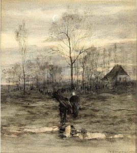 Wood Gatherers Returning Home by Maria Philippina Bilders-Van Bosse