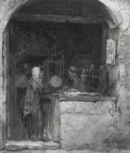 Der Alte Losverkaufer by Carl Leopold Mueller