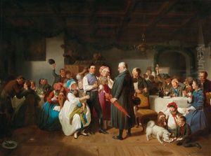 The Wedding Party by Carl Wilhelm Mueller