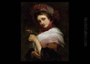 A Sweet Rose by Charles Louis Lucien Mueller