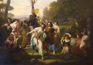 La Ronda De Noche by Charles Louis Lucien Mueller