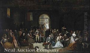 Call For The Last Victims Of The Terror In 1794 At The Prison Of St. Lazare by Charles Louis Lucien Mueller